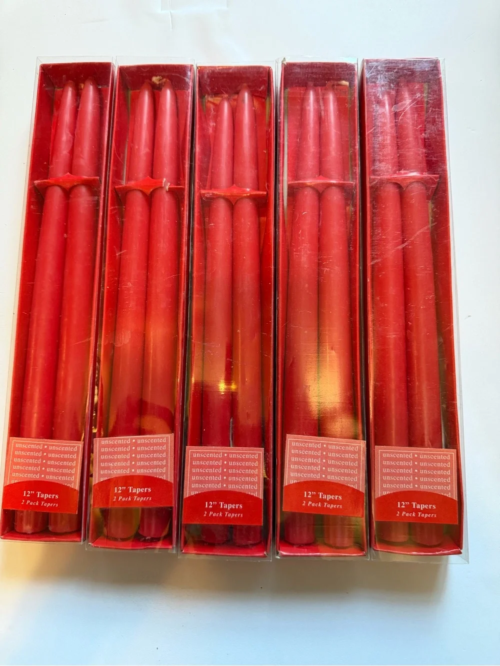 Source Unknown Red Taper Candles - 5 Packs (2 per Pack)